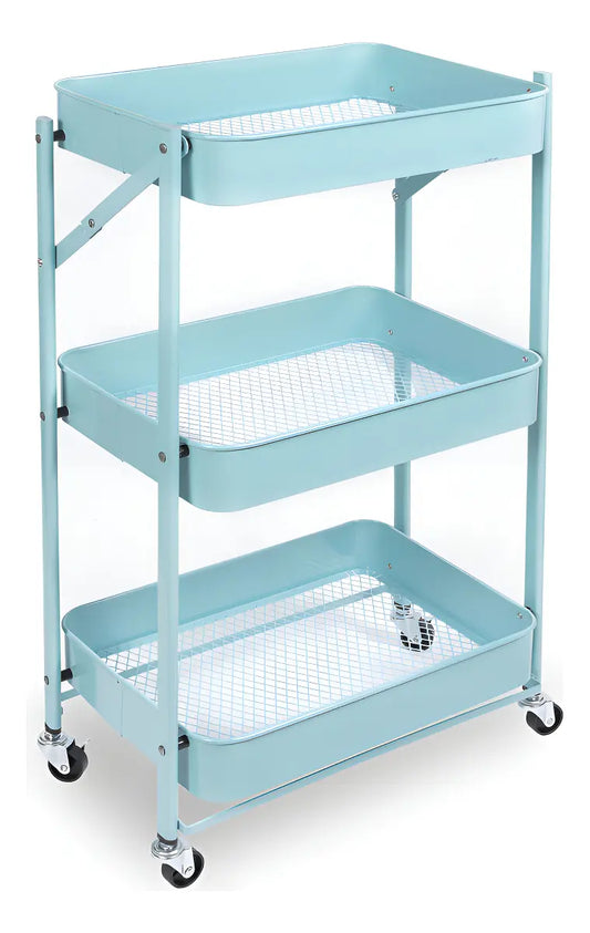 Carro Cocina 3 Niveles Metalico Plegable