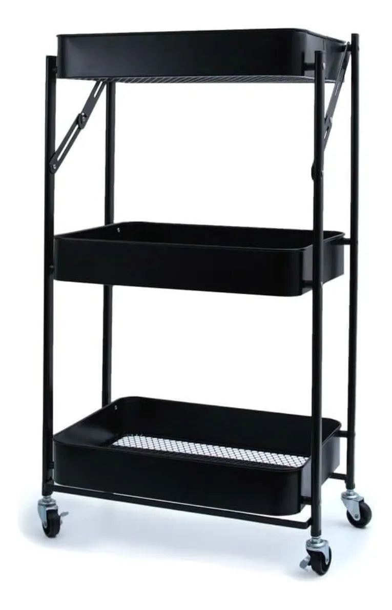 Carro Cocina 3 Niveles Metalico Plegable